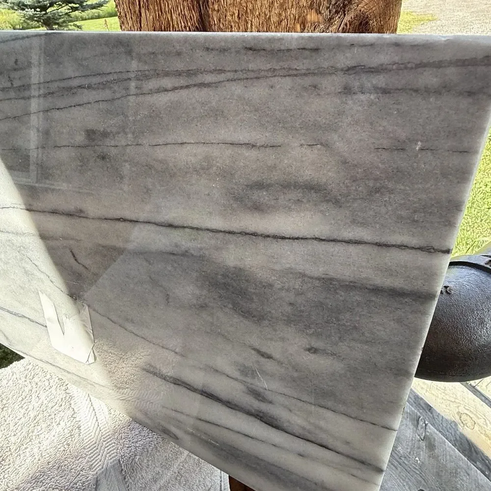 Marble Pastry Board w/ Non-Slip Rubber Feet, Gray, ~16.25”x12.5”x1.5”
